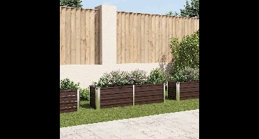 Plantenbak verhoogd 160x40x45 cm gegalvaniseerd staal bruin