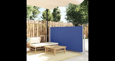 Windscherm uittrekbaar 120x300 cm blauw