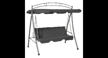 Schommelbank voor buiten met dak 198x120x205 cm staal antraciet