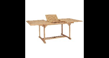Tuintafel verlengbaar 150-200x100x75 cm massief teakhout