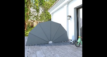 Terrasscherm inklapbaar 160 cm grijs