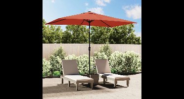 Parasol met metalen paal 300x200 cm terracotta