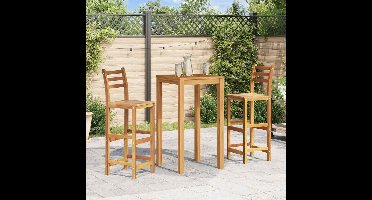 Barkrukken 2 st massief acaciahout