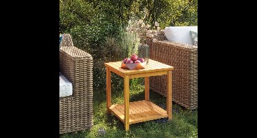 Bijzettafel 45x45x45 cm massief acaciahout