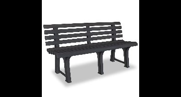 Tuinbank 145,5 cm kunststof antraciet