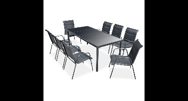 9-delige Tuinset staal zwart