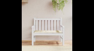 Tuinbankkussen 120x50x3 cm oxford stof crèmekleurig