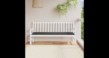 Tuinbankkussen 180x50x3 cm oxford stof antracietkleurig