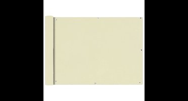 Balkonscherm Oxford textiel 75x600 cm crème