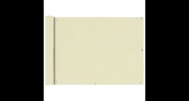 Balkonscherm Oxford textiel 75x400 cm crème
