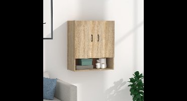 Wandkast 60x31x70 cm bewerkt hout sonoma eikenkleurig