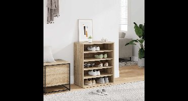 Schoenenkast 60x35x70 cm bewerkt hout sonoma eikenkleurig