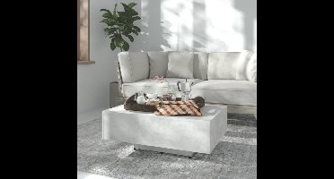 Salontafel 85x55x31 cm bewerkt hout betongrijs