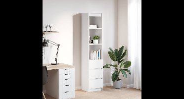 Hoge kast 37,5x35x180 cm spaanplaat wit