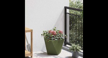 Plantenbak Olijf Groen 30 x 30 x 30 cm Staal