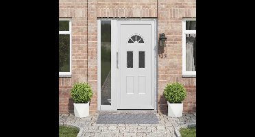 Plantenbak 2 pcs Wit 30 x 30 x 30 cm Staal