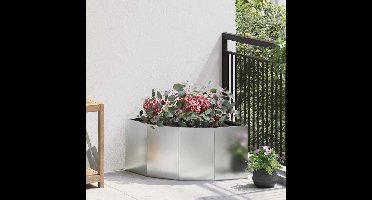 Hoek Plantbak Zilver 60 x 60 x 35 cm Gegalvaniseerd staal