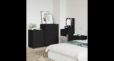 Opbergkast Zwart 60 x 48 x 81 cm Bewerkt hout