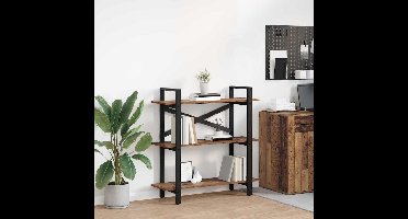 Boekenkast Oud Hout 100 x 33,5 x 102 cm Bewerkt hout