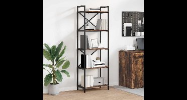 Boekenkast Gerookt eiken 56 x 34 x 171 cm Bewerkt hout