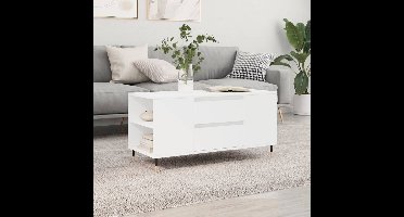 Salontafel 102x44,5x50 cm bewerkt hout wit