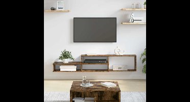 TV-stand 150x25x28,5cm Bewerkt hout