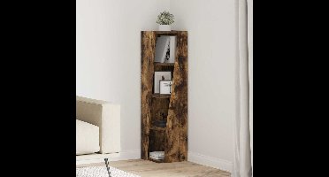 Hoekkast Gerookt eiken 27,5x27x102cm Bewerkt hout