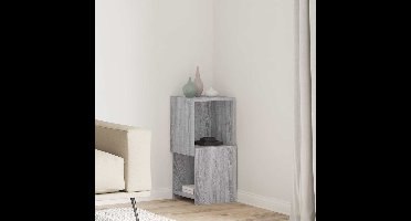 Hoekkast Grijs Sonoma 30,5x30x65cm Bewerkt hout