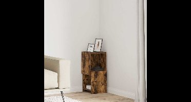 Hoekkast Gerookt eiken 25,5x25x55cm Bewerkt hout
