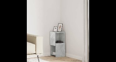 Hoekkast Beton Grijs 25,5x25x55cm Bewerkt hout