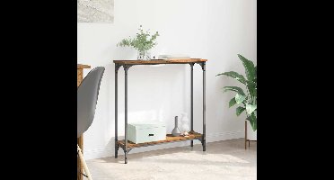 Wandtafel met plank Oud Hout 75 x 22,5 x 75 cm Bewerkt hout