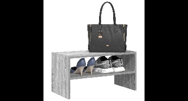 Schoenenrek stapelbaar 60x30x30,5 cm grijs sonoma eikenkleurig