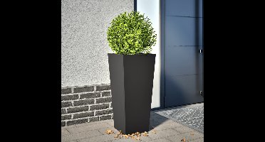 Plantenbak 35x35x75 cm staal zwart