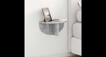 Wandplank 2 pcs Beton Grijs 38 x 19 x 19 cm Bewerkt hout