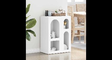 Dressoir Wit 59 x 35 x 80.5 cm Bewerkt hout