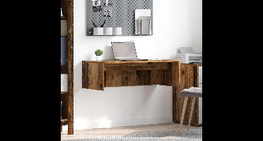 Wandbureau met opslag Oud Hout 100 x 45 x 30 cm Bewerkt hout