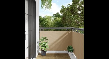 Balkonscherm Oxford textiel 90x600 cm beige