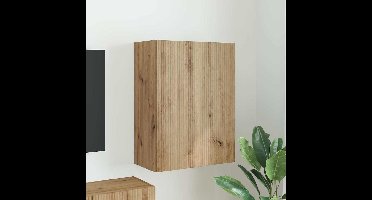 TV-wandkast Wandgemonteerd Wit 59,5 x 31 x 60 cm Bewerkt hout