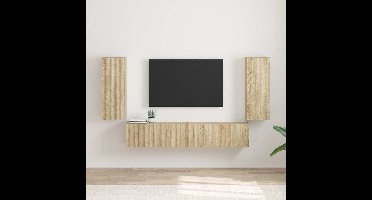 TV Wandkast 2 pcs Sonoma 30 x 31 x 80 cm Bewerkt hout