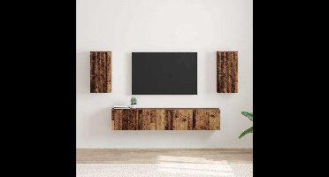 TV Wandkast 2 pcs Oud Hout 30 x 31 x 60 cm Bewerkt hout