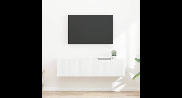 TV Wandkast 2 pcs Wit 60 x 31 x 29,5 cm Bewerkt hout