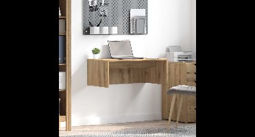 Wandbureau Artisan Eiken 80 x 45 x 30 cm Bewerkt hout