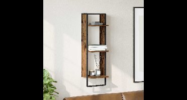 Wandplank met plank Oud Hout 30 x 25 x 100 cm Bewerkt hout