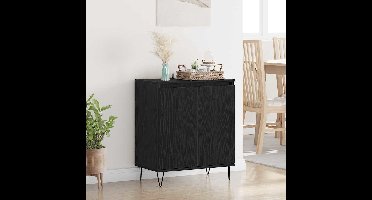 Dressoir Zwart Eiken 60 x 35 x 70 cm Bewerkt hout