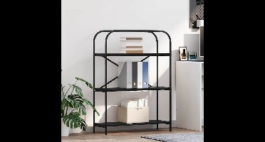 Boekenkast Zwart Eiken 80 x 30 x 109 cm Bewerkt hout