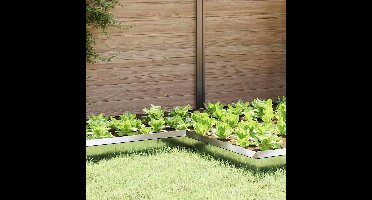 Slakkenhekje 4 pcs Zilver 10 x 10 x 25 cm Gegalvaniseerd staal