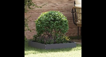 Tuinrand 6 pcs Antraciet 60 x 60 x 13 cm Staal