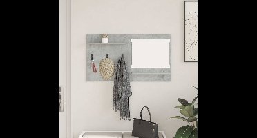 Wandgemonteerde kapstok met plank Beton Grijs 90 x 10 x 50 cm