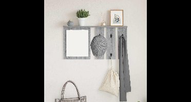 Wandgemonteerde kapstok met plank Grijs sonoma 85 x 10 x 45 cm