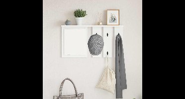 Wandgemonteerde kapstok Wit 85 x 10 x 45 cm Bewerkt hout